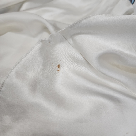 Marks and Spencer White Vintage Maxi Slip Dress size 14 with Floral Embroidary - Picture 9 of 12